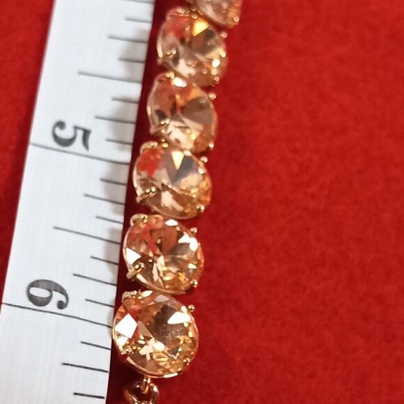 Fossil Gold tone metal/largeGold tone Rhinestone Bracelet - Picture 7 of 8